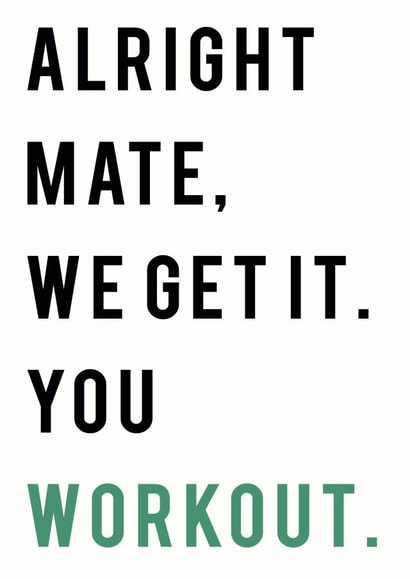 workout gym bunny Card 42957 created by Paper + Pasture