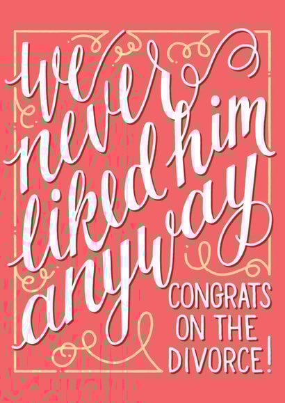 divorce adult Sorry Card 4610 created by PaperFreckles