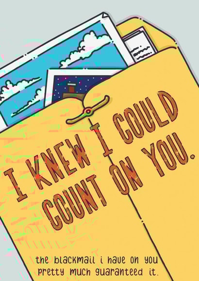 funny blackmail Thank You Card 4617 created by PaperFreckles