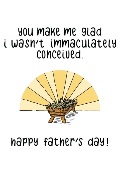 immaculately conceived Father's Day Card 27007 created by PaperFreckles