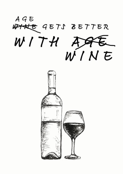 wine celebrate Birthday Card 7975 created by Pickalily Card Creations