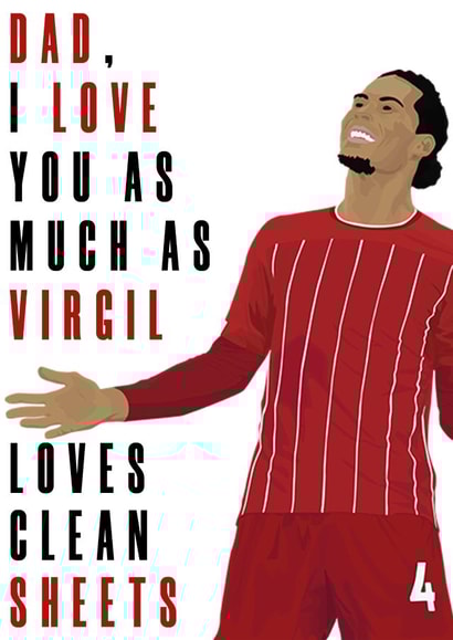 VIRIGL VAN DIJK LIVERPOOL Father's Day Card 16048 created by DanAllen20