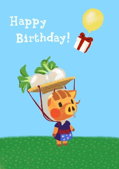 Turnips animalcrossing Birthday Card 11656 created by Made_by_mayfly