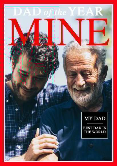 dad-of-the-year pc Father's Day Personalised Photo Card 18518 created by thortful Designs