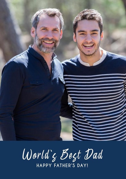 photo-world-best-dad pc Father's Day Personalised Photo Card 18522 created by thortful Designs