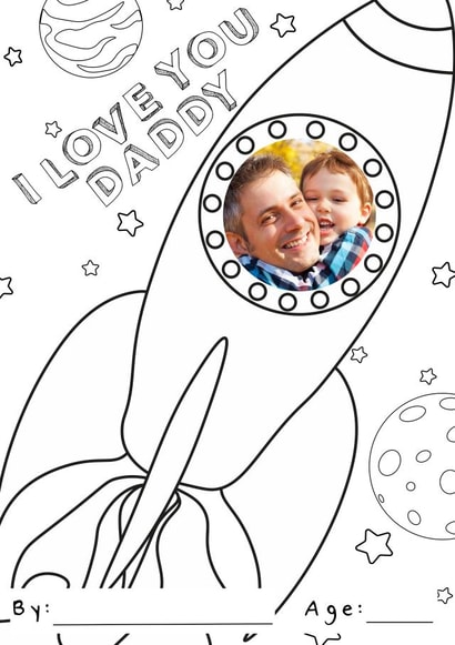 rocket pc Father's Day Personalised Photo Card 18523 created by thortful Designs