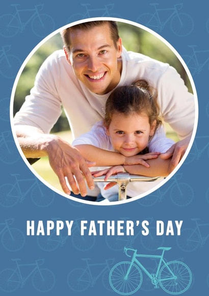 bike pc Father's Day Personalised Photo Card 18525 created by thortful Designs