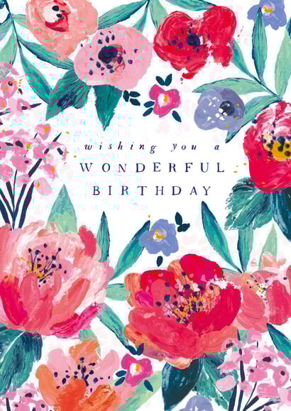 wonderful flower Birthday Card 18242 created by Hotchpotch