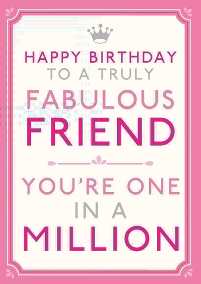 fabulous friend Birthday Card 18246 created by Hotchpotch 