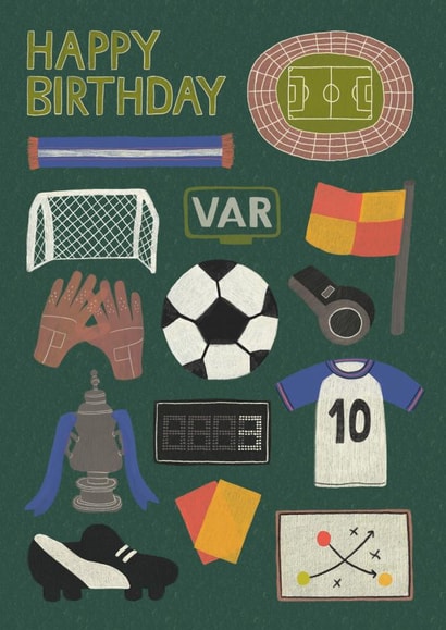 Football birthday card created by Made by Burbs
