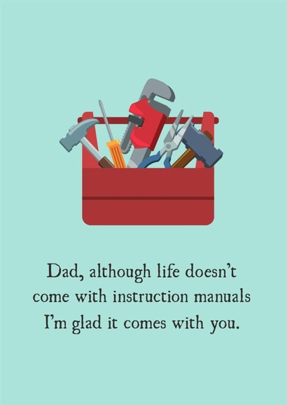 Handyman Dad card created by The Grumpy Pug