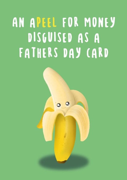 banana peel Father's Day Card 43016 created by Tom Boote