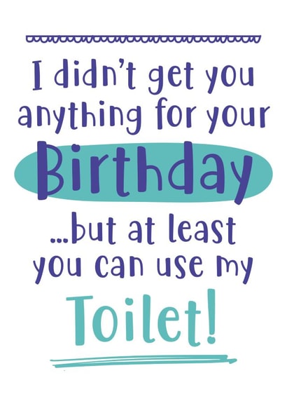 Toilet quarantine Birthday Card 33630 created by @linesbehind