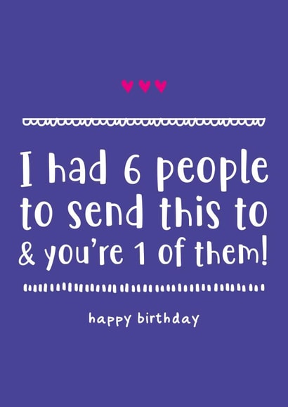 6 people funny Birthday Card 33631 created by @linesbehind