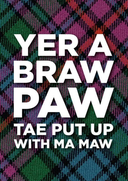 braw paw Father's Day Card 42019 created by Hiya Pal