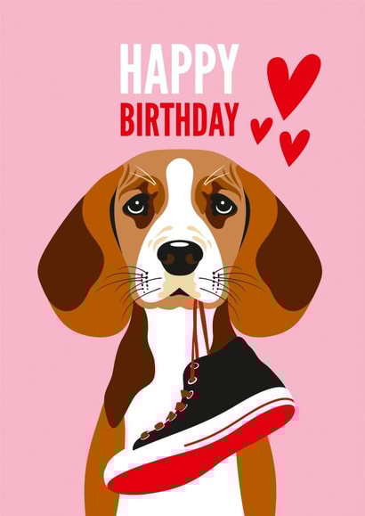 Beagle Dog Birthday Card created by Diva Doodle Designs