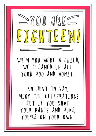 18 eighteen Birthday Card 7544 created by Go La La!
