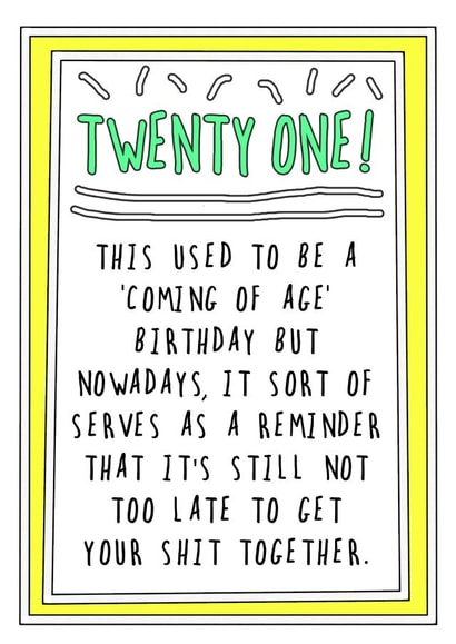 21 twenty one Birthday Card 7545 created by Go La La!