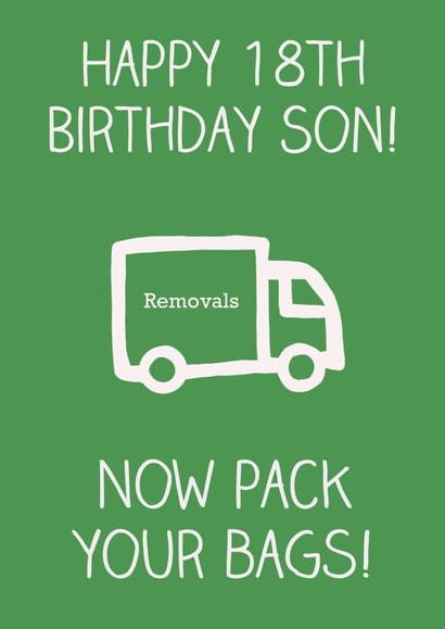 18th removals Birthday Card 18195 created by IWB Designs