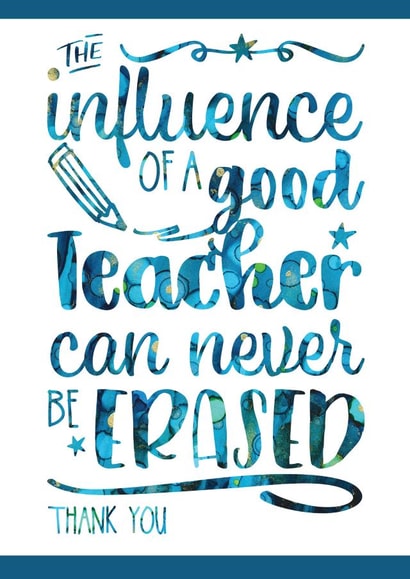 teacher influence Thank You Card 17439 created by Deer and Sparrow