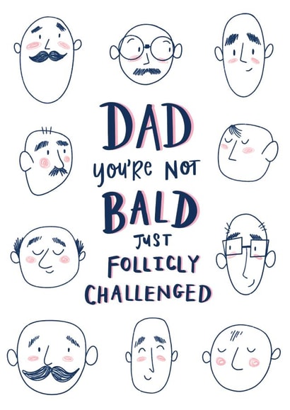 Bald Dad Father's Day Card created by Michelle Robyn