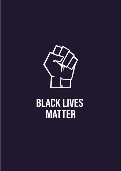 black lives Just because Card 17274 created by Hendrick Joseph