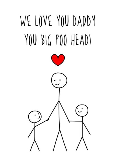 poo head daddy Father's Day Card 17881 created by Hurrah For Gin