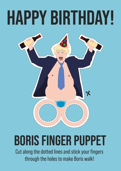 Happy Birthday Funny Boris Birthday Party Card created by Creative Colin