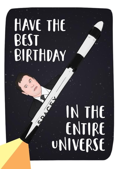 elon musk spacex Birthday Card 10111 created by Hey Huns It's Nicole