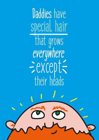 Special hair Father's Day card created by Lilypops & Me