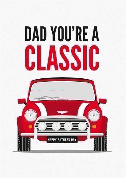 Mini Cooper Classic Father's Day Card created by Diva Doodle Designs