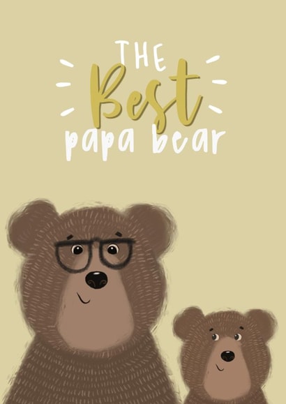 papa bear Father's Day Card 42492 created by Lily and Daisy