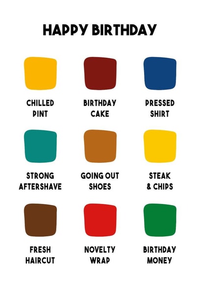 birthday colours paint Birthday Card 31895 created by Simple Sheep Design