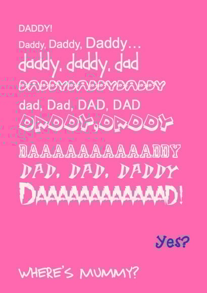 Dad Fathers Card 24300 created by Ha! Go on then