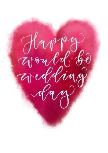 Happy would be wedding day - Cute heart themed card created by The Amyverse