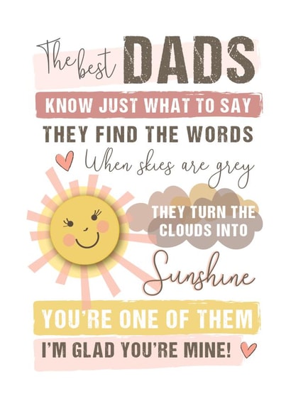 DAD SUNSHINE Father's Day Card 39348 created by Mad Philomena