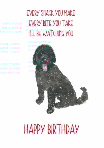 every snack you make poodle Birthday Card 14203 created by Sarah Maddox