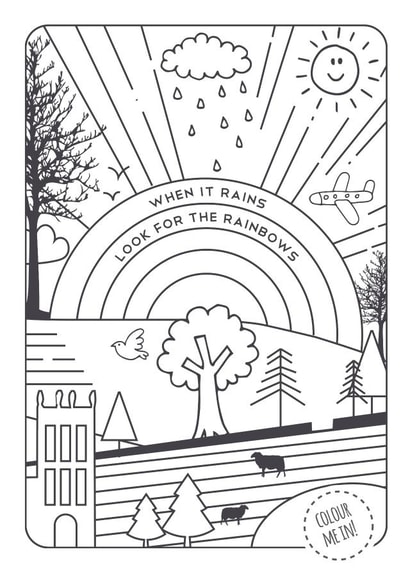 rainbow colour in Just because Card 2426 created by Pippa Race