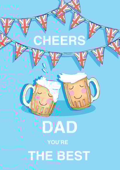 cheers bunting Father's Day Card 25211 created by Siobhan at april rose