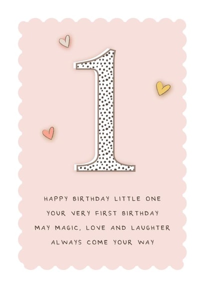 Happy 1st Birthday little one card created by Mad Philomena