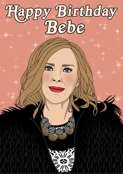 Schitt's Creek bebe birthday card created by Lizzy B Draws.
