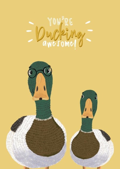 Dad duck Father's Day Card 17760 created by Lily and Daisy