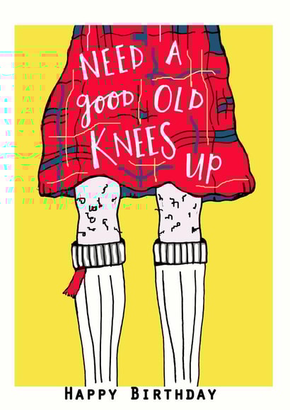 kilt tartan Birthday Card 18891 created by Lucky Lobster Art