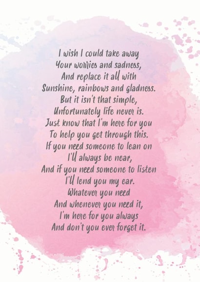 Thinking of you poem card created by Teri Creative