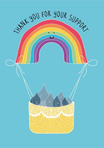 Thank you Rainbow Thank You Card 18779 created by Jennie Moore