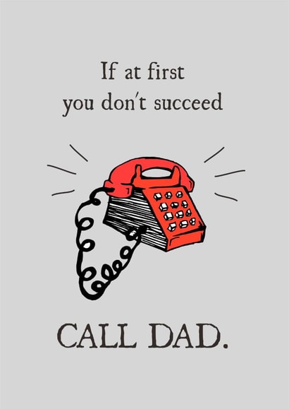 Call Dad Father's Day card created by The Grumpy Pug