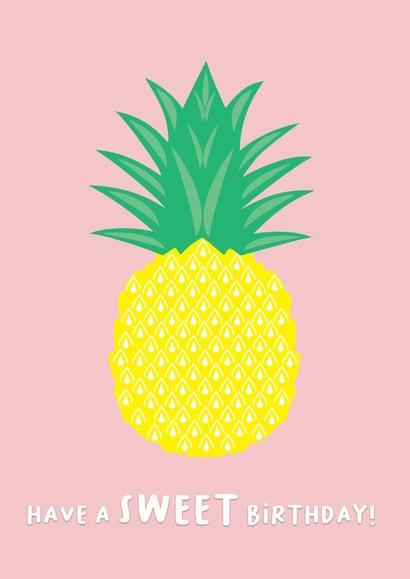 pineapple fruit Birthday Card 6686 created by Redback Cards