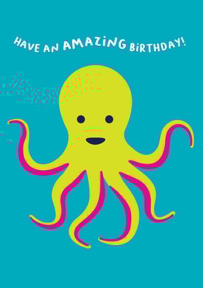 octopus kids Card 6692 created by Redback Cards