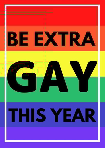 Pride Gay Birthday Card 17637 created by Holland & Best