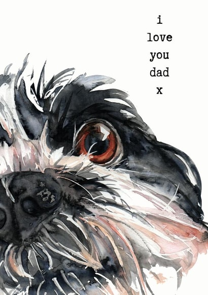 I love you Dad Shih Tzu created by Jo Scott Art